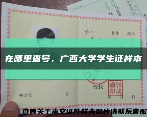 在哪里查號，廣西大學學生證樣本縮略圖