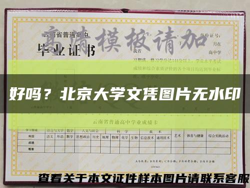 好嗎？北京大學文憑圖片無水印縮略圖
