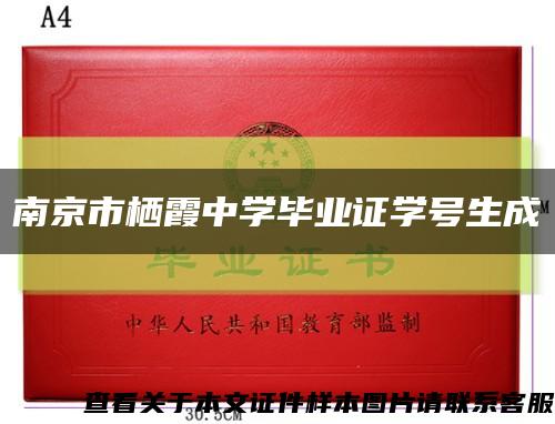 南京市棲霞中學畢業證學號生成縮略圖