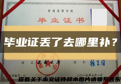 畢業證丟了去哪里補？縮略圖