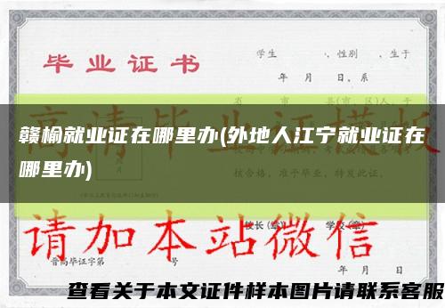 贛榆就業證在哪里辦(外地人江寧就業證在哪里辦)縮略圖