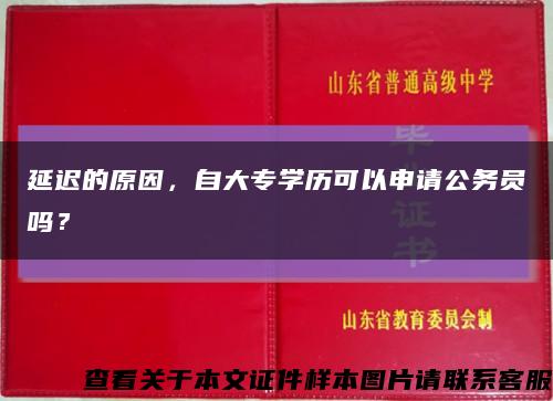 延遲的原因，自大專學歷可以申請公務員嗎？縮略圖