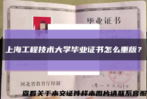 上海工程技術大學畢業證書怎么重版？縮略圖