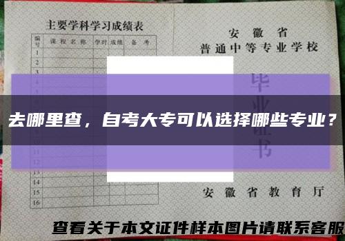 去哪里查，自考大?？梢赃x擇哪些專業？縮略圖
