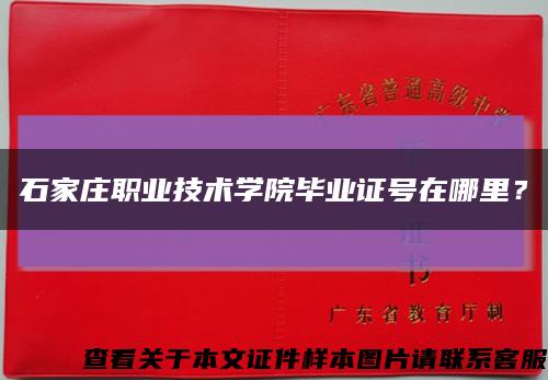 石家莊職業技術學院畢業證號在哪里？縮略圖