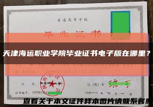 天津海運職業學院畢業證書電子版在哪里？縮略圖