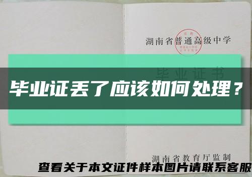 畢業證丟了應該如何處理？縮略圖