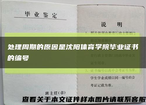 處理周期的原因是沈陽體育學院畢業證書的編號縮略圖