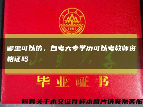 哪里可以仿，自考大專學歷可以考教師資格證嗎縮略圖