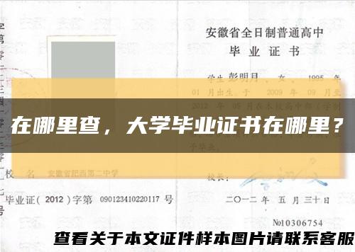 在哪里查，大學畢業證書在哪里？縮略圖