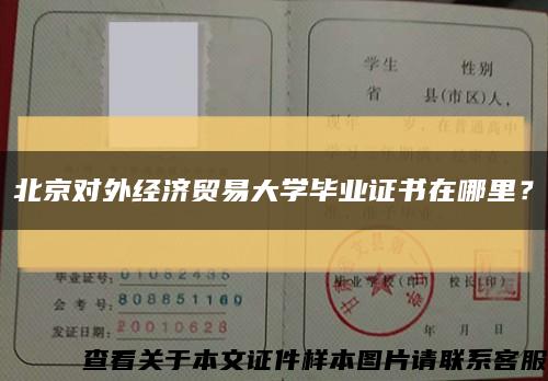 北京對外經濟貿易大學畢業證書在哪里？縮略圖