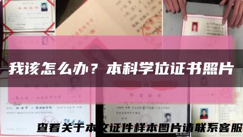 我該怎么辦？本科學位證書照片縮略圖