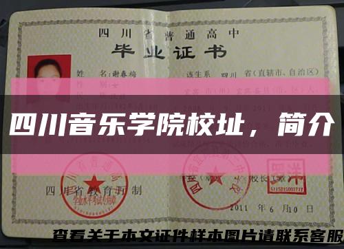 四川音樂學院校址，簡介縮略圖