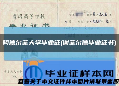 阿德爾菲大學畢業證(謝菲爾德畢業證書)縮略圖