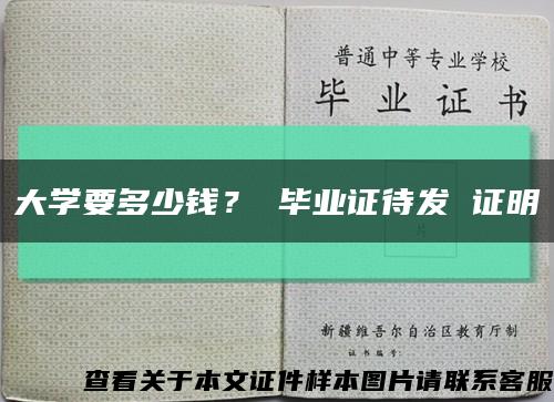 大學要多少錢？ 畢業證待發 證明縮略圖
