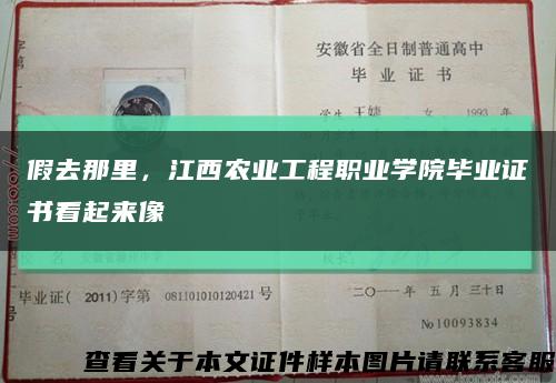 假去那里，江西農業工程職業學院畢業證書看起來像縮略圖