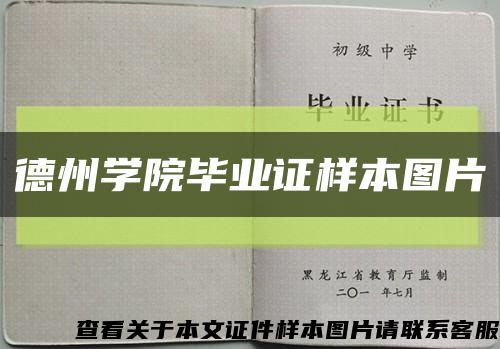 德州學院畢業證樣本圖片縮略圖