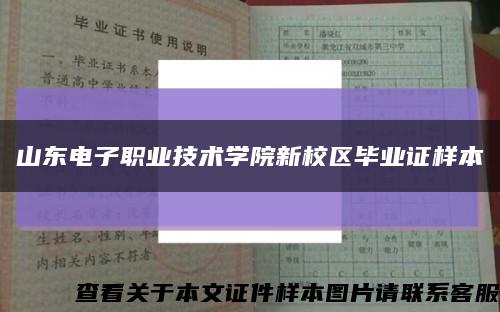 山東電子職業技術學院新校區畢業證樣本縮略圖