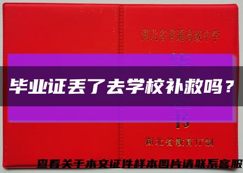 畢業證丟了去學校補救嗎？縮略圖