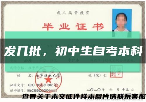 發幾批，初中生自考本科縮略圖