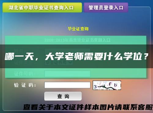 哪一天，大學老師需要什么學位？縮略圖