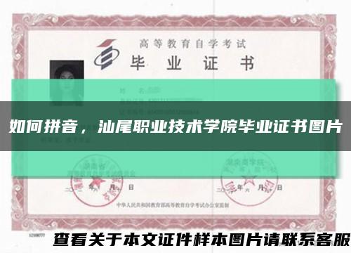 如何拼音，汕尾職業技術學院畢業證書圖片縮略圖