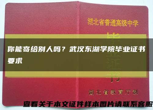 你能寄給別人嗎？武漢東湖學院畢業證書要求縮略圖