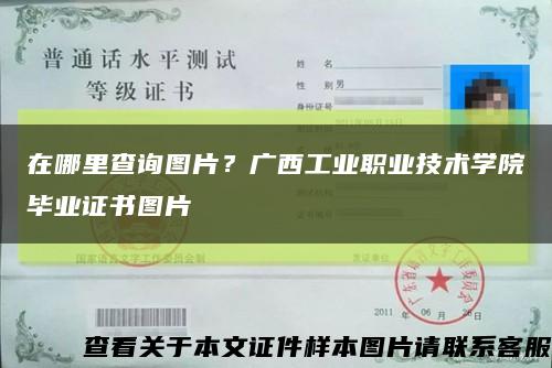 在哪里查詢圖片？廣西工業職業技術學院畢業證書圖片縮略圖