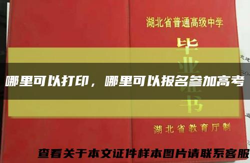 哪里可以打印，哪里可以報名參加高考縮略圖