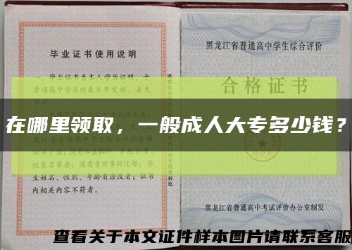 在哪里領取，一般成人大專多少錢？縮略圖
