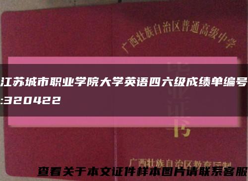 江蘇城市職業學院大學英語四六級成績單編號:320422縮略圖