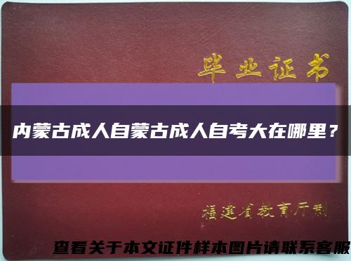 內蒙古成人自蒙古成人自考大在哪里？縮略圖