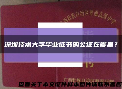 深圳技術大學畢業證書的公證在哪里？縮略圖