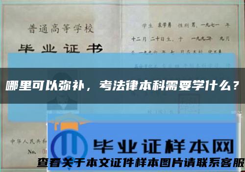 哪里可以彌補，考法律本科需要學什么？縮略圖
