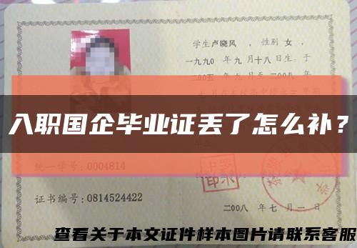 入職國企畢業證丟了怎么補？縮略圖