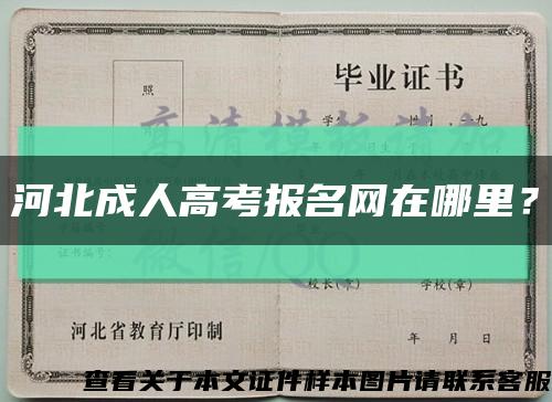 河北成人高考報名網在哪里？縮略圖