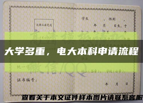 大學多重，電大本科申請流程縮略圖