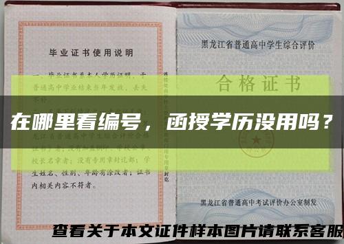 在哪里看編號，函授學歷沒用嗎？縮略圖