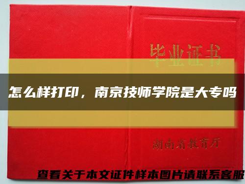 怎么樣打印，南京技師學院是大專嗎縮略圖