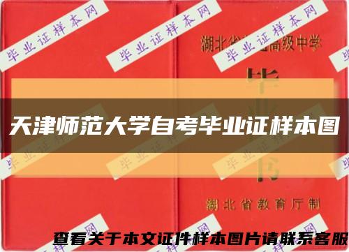 天津師范大學自考畢業證樣本圖縮略圖