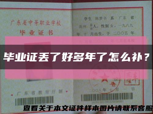 畢業證丟了好多年了怎么補？縮略圖