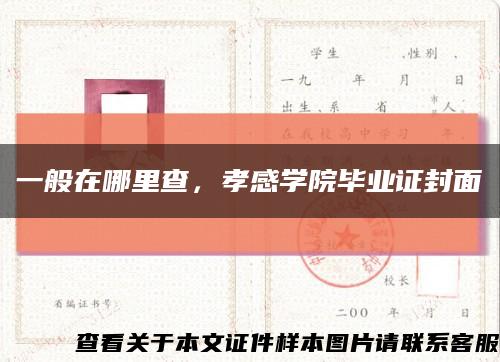 一般在哪里查，孝感學院畢業證封面縮略圖