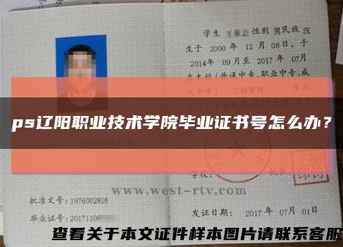 ps遼陽職業技術學院畢業證書號怎么辦？縮略圖