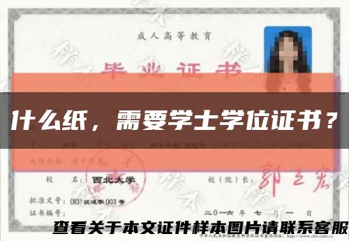 什么紙，需要學士學位證書？縮略圖