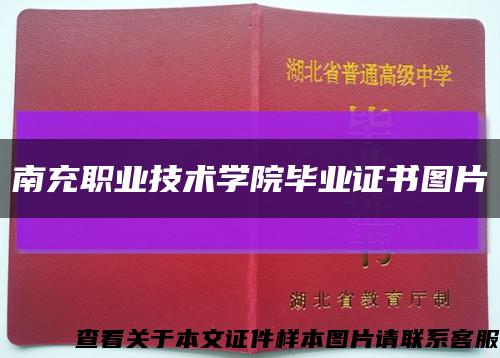 南充職業技術學院畢業證書圖片縮略圖