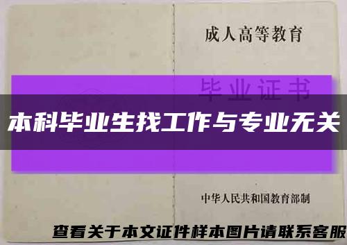 本科畢業生找工作與專業無關縮略圖
