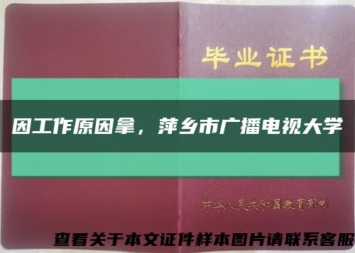 因工作原因拿，萍鄉市廣播電視大學縮略圖