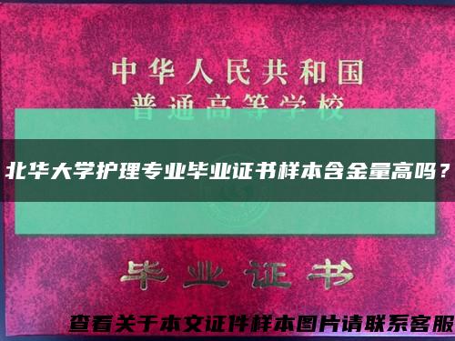 北華大學護理專業畢業證書樣本含金量高嗎？縮略圖