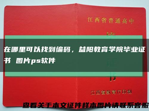 在哪里可以找到編碼，益陽教育學院畢業證書 圖片ps軟件縮略圖