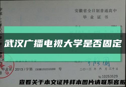 武漢廣播電視大學是否固定縮略圖